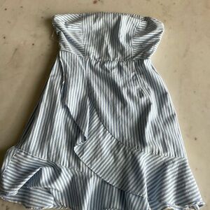 Superdown Striped Strapless Dress XS